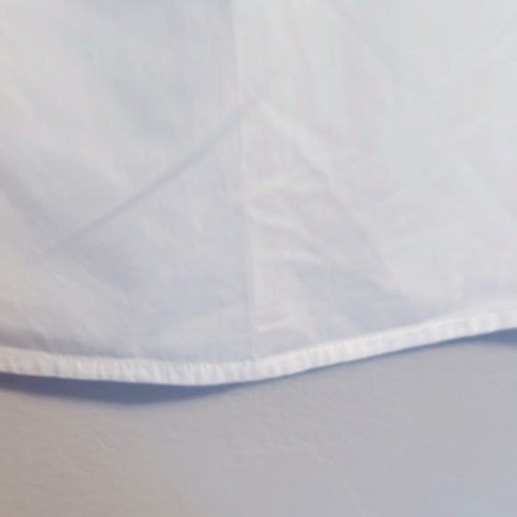 Como Vintage Size XL White Ruffle Sleeve Shirt With Dainty Pearls On Front - Picture 5 of 9